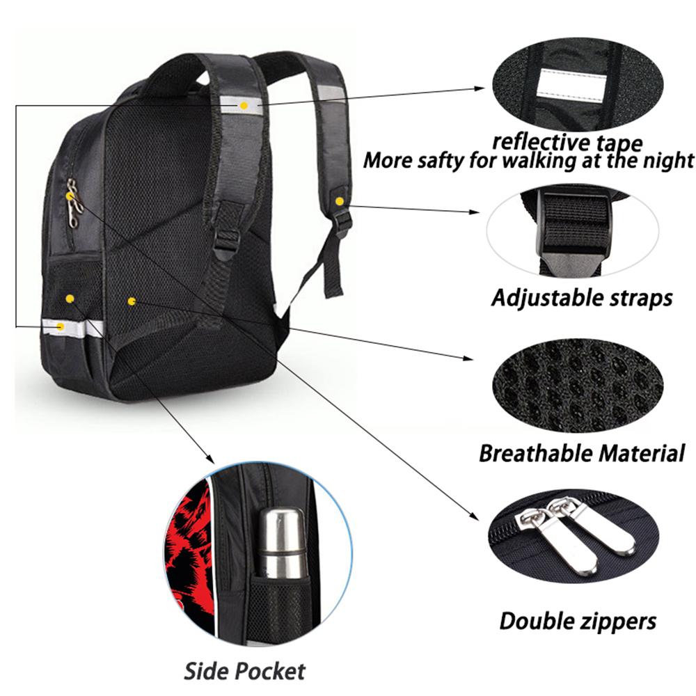 NARUTO Anime Kids Student Backpack 16 Inch Lightweight Durable School Bag Dual Zipper Pockets Casual Daypack For Boys Girls 5-10