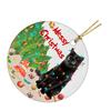 Christmas Tree Pendant Decor Acrylic Black Cat Ornament Festive Decoration for Wall Window Door Unique New Year Present