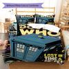 Doctor Who Pattern Bedding Quilt Set Quilt Cover Pillowcase Home Decoration Gift (1 * Duvet Cover + 2 * Pillowcase, Without Core)