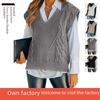 European and American Women's V-Neck Sleeveless Twist Knitted Sweater Vest Pullover