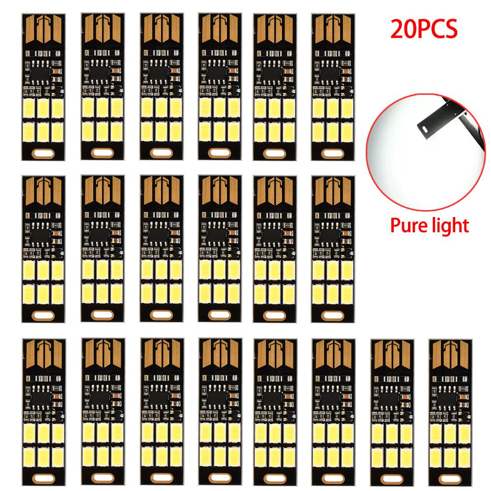 5/10/20PCS Mini 5730 USB 6 LED Light 5V Touch Sensor Dimmable Night Light for Power Bank Computer Laptop Book Reading Table Lamp