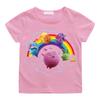 T-shirt per Bambini Sunny Bunnies Stampa Cartone Animato Coniglio Carino T-shirt per Ragazze Estate Divertente T-shirt per Ragazzi Top alla Moda a Maniche Corte