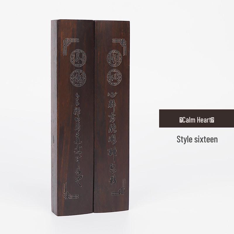 Black Catalpa Wood Ruler and Paperweight for Calligraphy and Book Pressing
