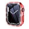 Protezione Schermo Glitterata con Diamanti per Apple Watch 45 41 40 44mm 42mm 38mm con Custodia in Vetro Temperato iWatch Serie 9 8 7 6 SE 5 4 3