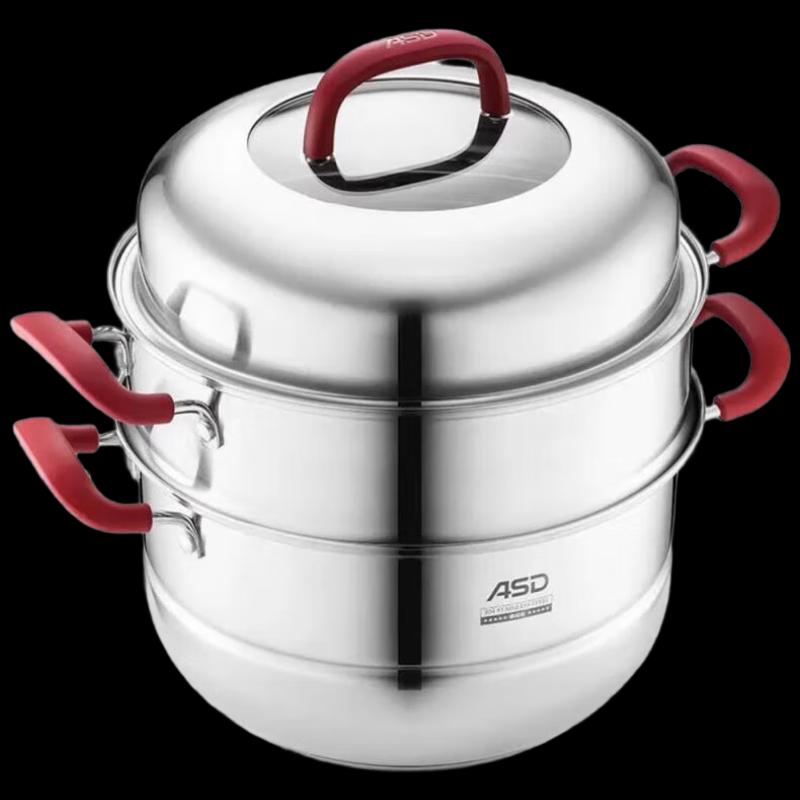 ASD 34cm 3-Layer Stainless Steel Steamer