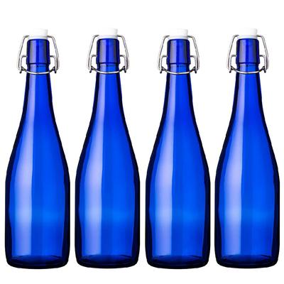 Mechanical Bottles, Anchor Top Bottles, 720ml, Blue, Set of 4, Storage, Refillable Containers, GLASS BOTTLE AT720SWCB4