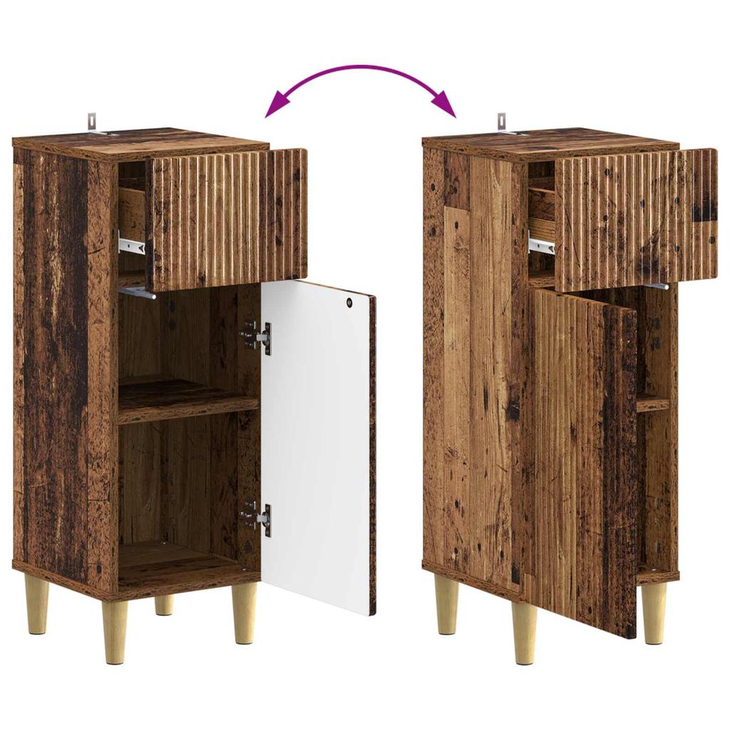 3 Piece Bathroom Cabinet System ARNHEM Reclaimed Wood