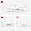 Outdoor Sofa Set with Cushions 7 pcs Natural and Cream