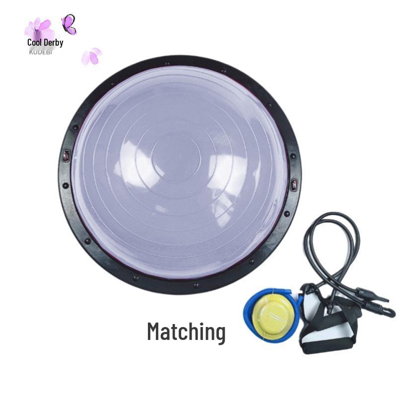 Thickened PVC Non-Slip Half Yoga Ball: Explosion-Proof Balance Ball for Home Pilates Fitness