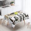 New Abstract Tea Tablecloth Waterproof and Oil-proof Dining Tablecloth Nordic Wind Bar Tablecloth Home Decoration