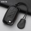 Genuine Leather Auto Key Fob Cover Case Housing Remote Fit For Vw Volkswagen Polo Tiguan Passat B5 B6 B7 Golf 4 5 6 Mk6 Jetta Lavida Fit For Skoda