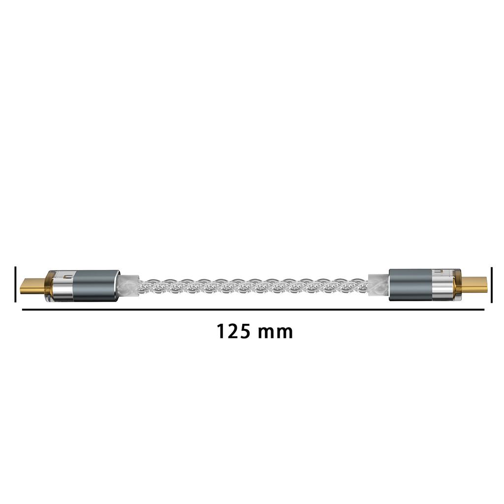 SIWRE OT1 Type-c To Type-c Audio Cable For Dongle DAC Portable Headphone Amp Silver-Plated Single Crystal Copper USB-C CablesGood product