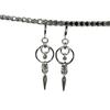 Gothic Double Oshaped Spike Pendant Earrings For Women With Zinc Alloy Geometric Design