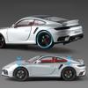 1/24 Porsche 911 Turbo S Diecast Alloy Metal Toy Car Miniature Model Pull Back Sound & Light Doors Openable Collection Gift Boy