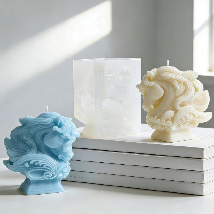 Horse Candle Mould Silicone Roman Pillar Structure For Customizable Candle Creation And Display