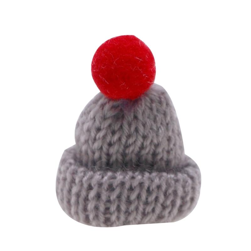 Bundle of 10 Mini Knitted Hats Clothing Accessories and Children Hair Accessories for DIY Decorative Crafts Household