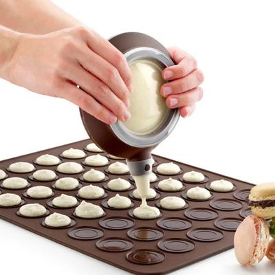Moule en Silicone pour Macarons Pot Décoratif Dessert Français 30/48 Trous Rond Biscuit Fait Main DIY Cuisine Outil de Cuisson pour Gâteau