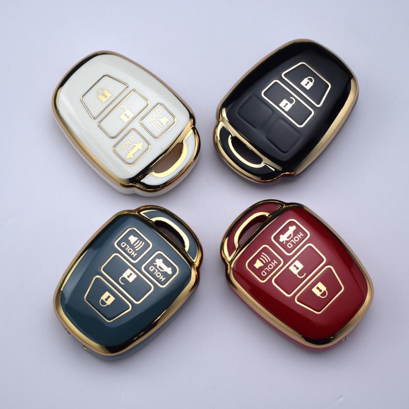 Soft TPU Shell Fob Holder Protector For Toyota Camry Corolla RAV4 Vios Prius C Highlander 2012 - 2020 Car Key Case Cover Keyless