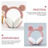 Girls Earmuff Plush Headband for Winter Comfort Pink