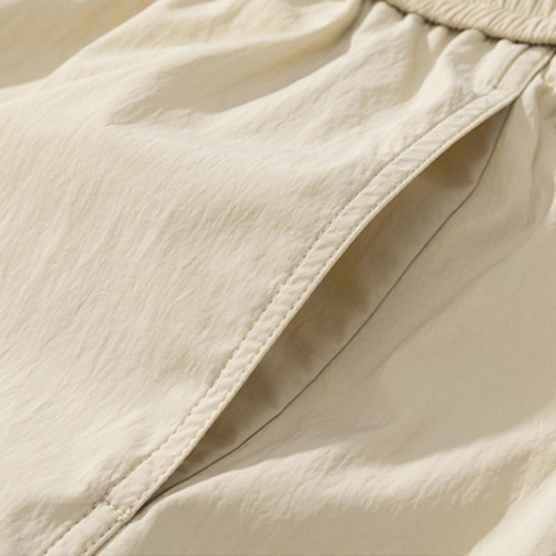 Herren Sommer-Arbeitsshorts, dünn, locker, gerade, sportlich, lässig, vielseitig kombinierbar, trendig, aus schnelltrocknender Eisseide