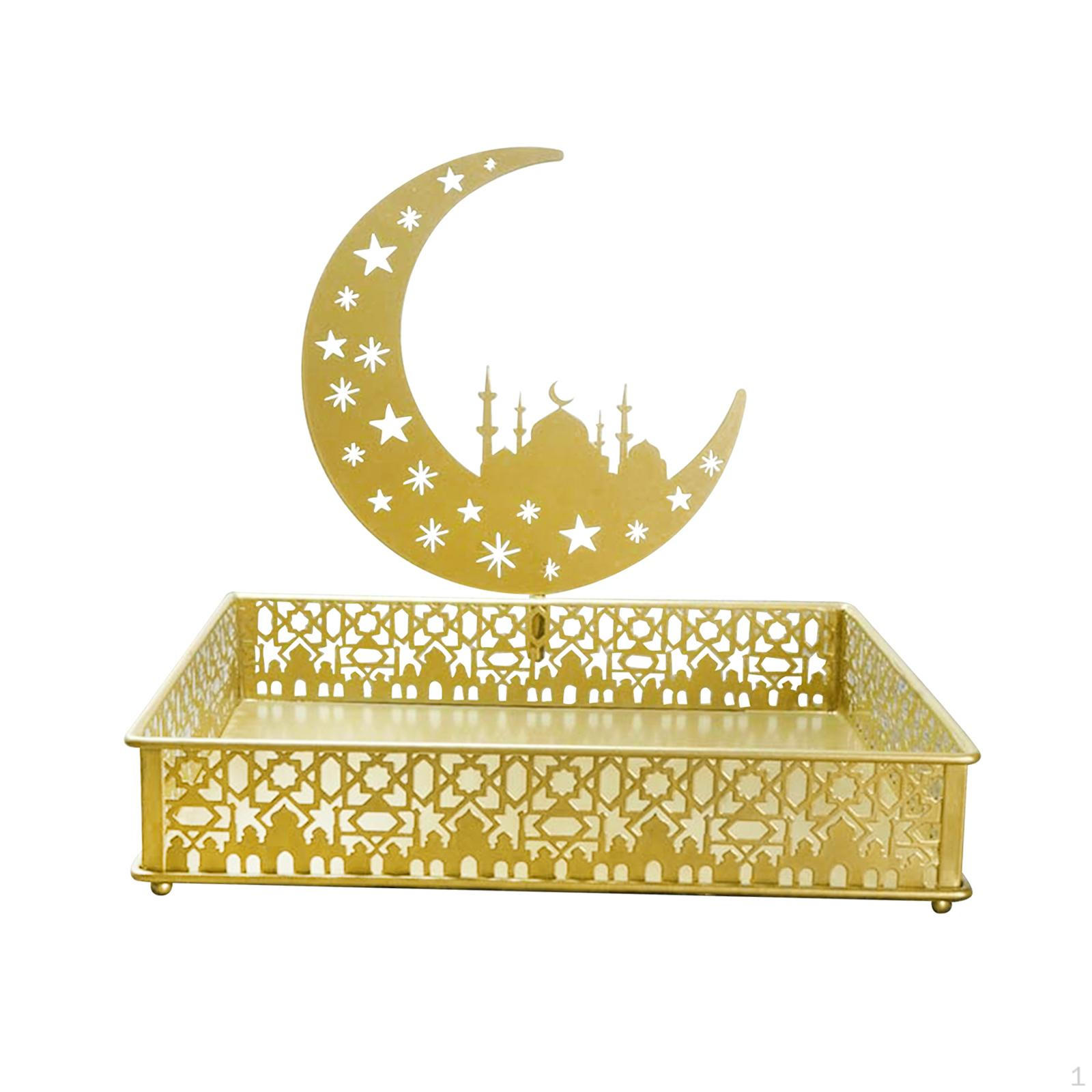 

Поднос для десерта Ид Тарелки Мубарак Еда Фрукты Хранение Посуда Рамадан Луна Звезда Форма Style B