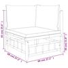 Vidaxl 6-Cz. Gartenmöbel-Set, Cremefarbene Kissen, Bambus