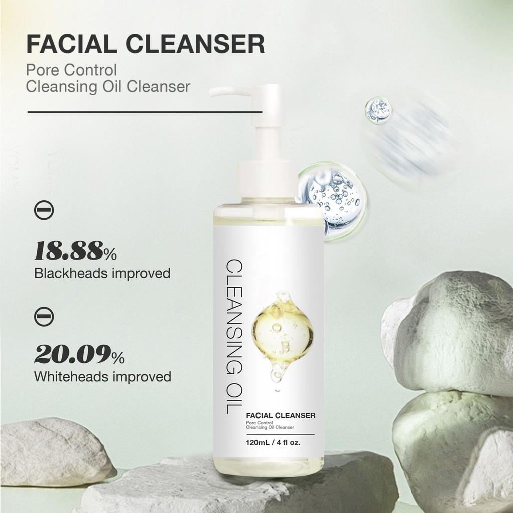 Pore Control Cleansing Oil, Cleansing Pores, Blackhead Removal Gentle Cleansing Oil Without Residue,120ml,1pc,