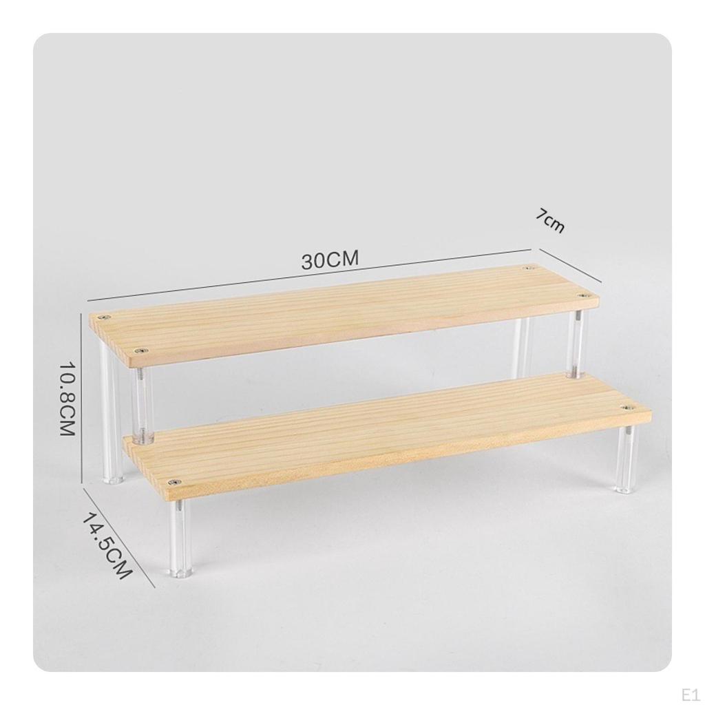 Acrylic Display Rack Transparent Tiered Stand MultiTier Clear Figure for Collectors,