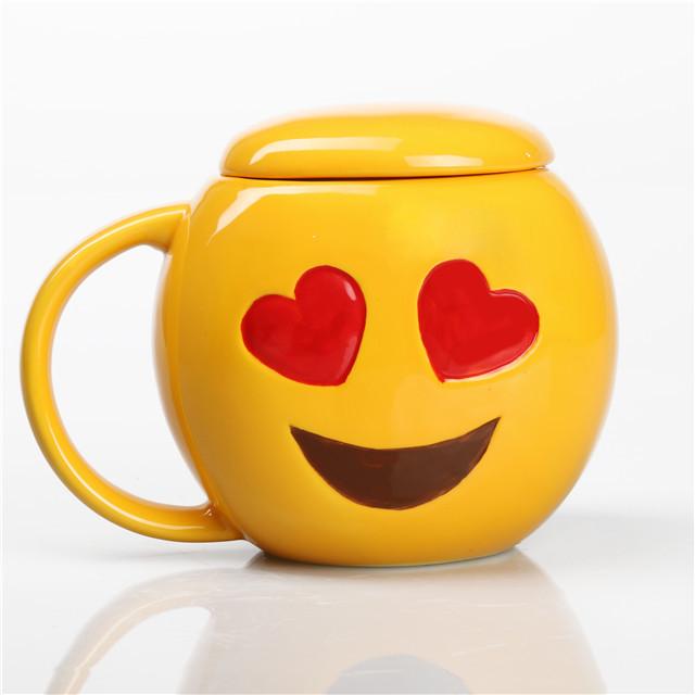 Funny Creative Cute Emoji Designed Ceramic Mug Coffee Kitchen Gift Barware