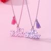 2Pcs/Set Sweet Big Sister Lil Sister Letter Pendant Chain Best Friend Necklace Bff Friendship Jewelry Gifts For Kids