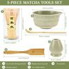 5Pcs Japanese Ceramic Matcha Gift Box Matcha Tea Set With Whisk Spoon And Bowl Sumptuous Grinder Brush Tea Tools High-end