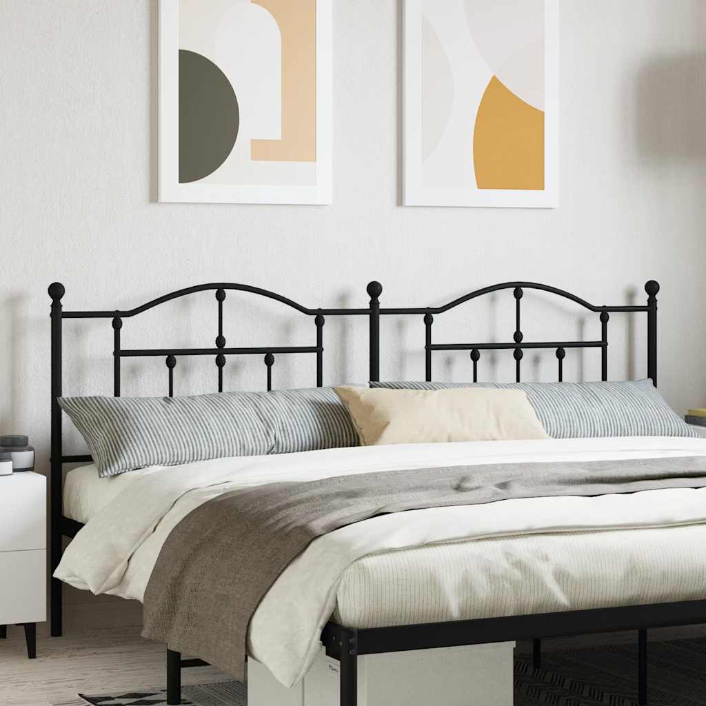 Replacement Headboard Metal Black 200 Cm