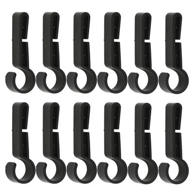 ABS 12 piezas Clips para Casco Negro Resistentes Clips para Linterna de Cabeza Casco de Seguridad Ajuste Seguro
