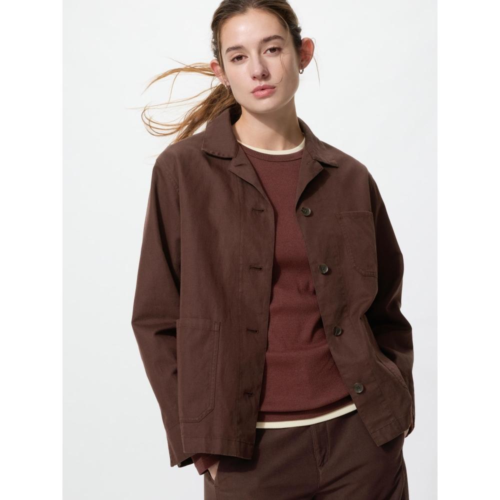 Uniqlo Japan Linen Blend Choa Jacket