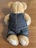 [USED] Steiff denim overalls and a stuffed Steiff teddy bear, Louis Bear.