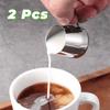 2-teiliger Mini-Milchkännchen aus 304 Edelstahl 12/30 ML Café Milchmessbecher Latte Milchbecher Zuckerwürfel