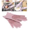 Silicone Gloves Anti Scalding Waterproof Dish Washing Gloves for Home Kitchen Bathroom(Dusty Pink )