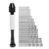 Saipor Pin Vise Hand Drill Craft Aluminum Alloy Precision Drilling HSS Twist Drill Bit Set Manual Micro Drill Bit Small DIY Tool for and Plastic Tool,