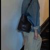 Retro Fashion Literary Soft Leather Bucket Tote Bag Niche Commuting Going Out Daily Shopping Large Capacity Underarm Bag