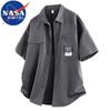 NASA MARVEL Men's Casual Short-Sleeve Workwear Shirt