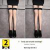 Red Edge Anti-Snag Black Stockings for Women - Durable Silicone Anti-Slip Thigh-High Over-Knee Fashion Socks