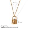 European and American Style Women's Chic All-Match Lock Necklace Temperament Personal Accessories Plated 18K Gold