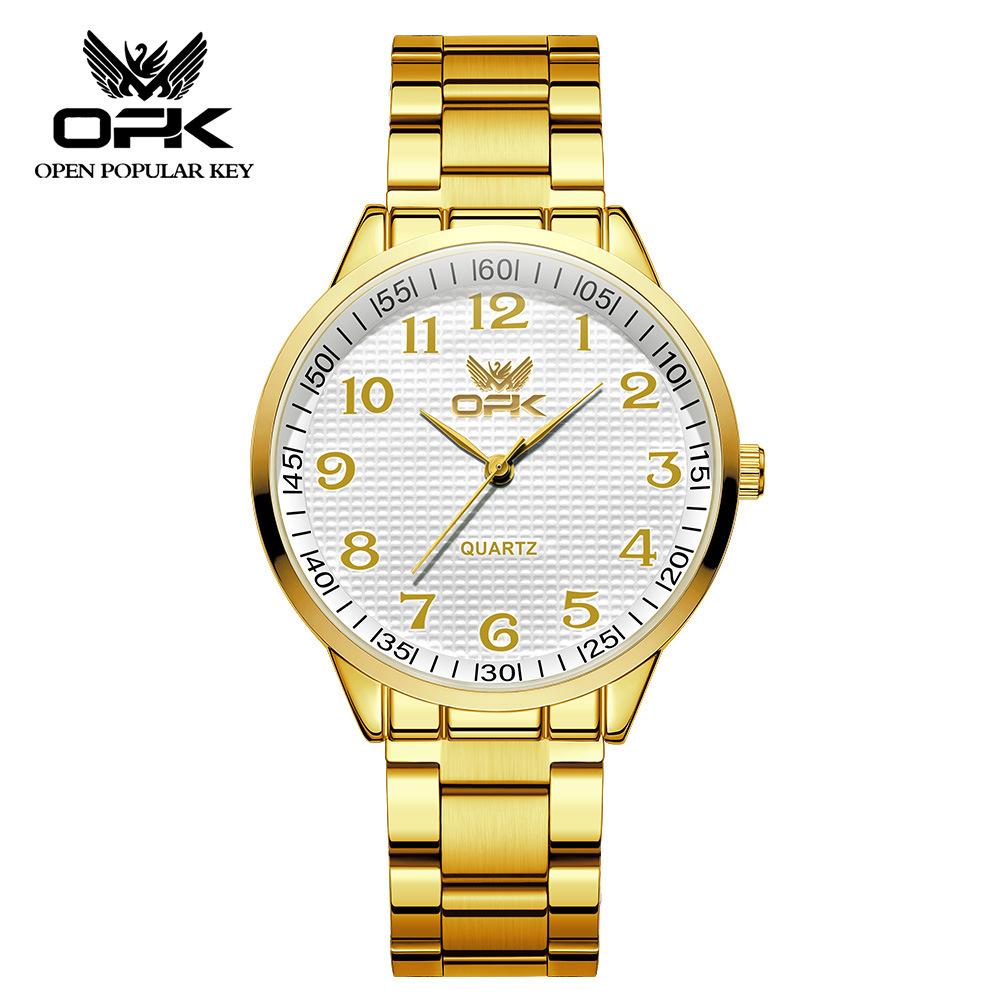 

OPK Бренд Часы Водонепроницаемые Кварцевые часы Цифровая шкала Простые Деловые Мужские часы Мужские часы