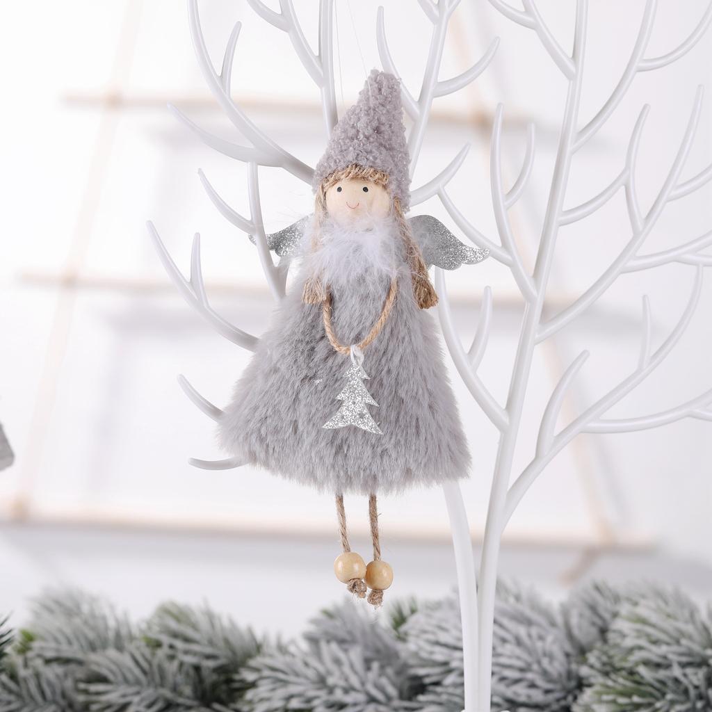 New Christmas plush angel girl pendant children's cute doll Christmas tree decoration pendant small pendant