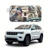 1Pcs Sunflower Heart Pattern Windshield Sunshade UV Rays Heat Blocker Keeps Vehicle Cool Unique Design Fit Sedans SUVs Trucks