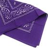 Trifong Bandana Purple Paisley Cotton 100% Large 55cm x 55cm