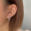 Unique Inverted Crosses Skull Ear Studs Gothic Hip Hop Jewelry Alloy Texture Party Accessory Suitable for Unisex Use