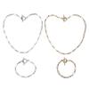 Classic Stainless Steel Handmade 3:1 Necklace & Bracelet Set - Waterproof, Wear-Resistant, Non-Fading