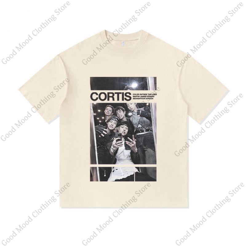 CORTIS T Shirt Streetwear Fashion Retro Cotton Short Sleeve Tee Top Kpop KEONHO JUHOON SEONGHYEON Print Unisex Women Casual Tshirt