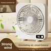 Ventilador de escritorio portátil recargable con pantalla digital para oficina y hogar